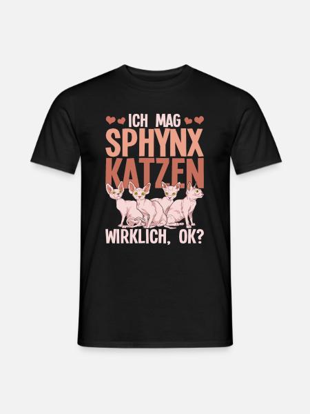 Okkult Nacktkatze Geschenk Lustiges Sphynx Katze - Männer T-Shirt - Schwarz