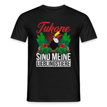 Tukane sind meine Lieblingstiere Lustiges Tukan - Männer T-Shirt - Schwarz - Vorne - AI Model Male 178 light (178cm)