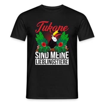 Lieblingstier Exotischer Vogel Geschenk Tier Tukan - Männer T-Shirt - Schwarz - Vorne - AI Model Male 178 light (178cm)