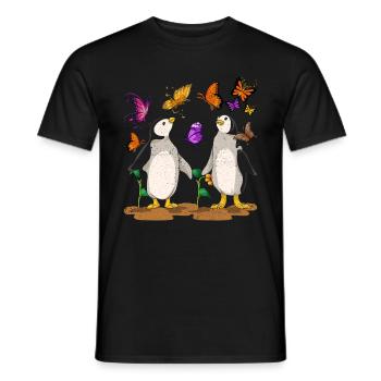 Insect Zoo Animal Gift Butterfly Penguin - Men's T-Shirt - black - Front - AI Model Male 178 light (178cm)