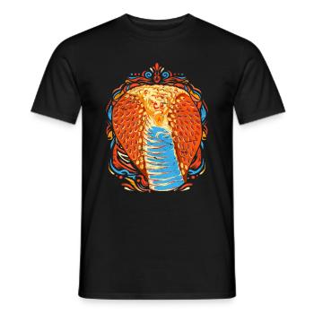 Raubtier Farbenfrohes Schlangen Geschenk Kobra - Männer T-Shirt - Schwarz - Vorne - AI Model Male 178 light (178cm)