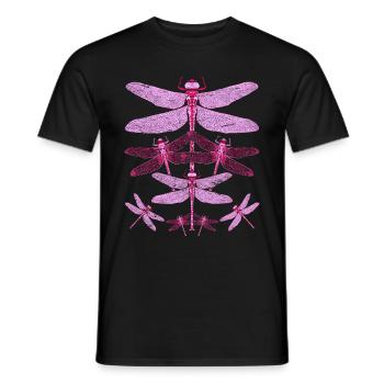 Animal Lover Insect Animal Gift Dragonfly - Men's T-Shirt - black - Front - AI Model Male 178 light (178cm)