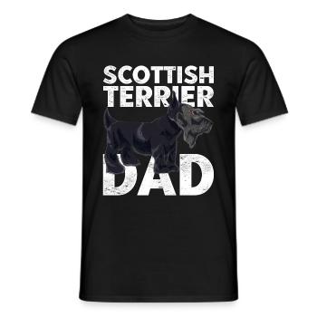 Scottish Terrier Daddy Cadeau de fête des pères Scottie - T-shirt homme - noir - Devant - AI Model Male 178 light (178cm)