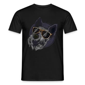 Coole Sonnenbrille Hunde Geschenk Scottish Terrier - Männer T-Shirt - Schwarz - Vorne - AI Model Male 178 light (178cm)