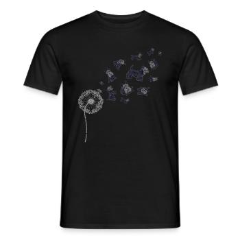 Scottie Dogs Cadeau Pissenlit Scottish Terrier - T-shirt homme - noir - Devant - AI Model Male 178 light (178cm)