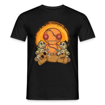 Voodoo Spell Wicca Witch Gift Voodoo Doll - Men's T-Shirt - black - Front - AI Model Male 178 light (178cm)
