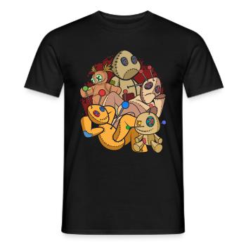Cadeau de sort vaudou Wiccan sorcière Poupée vaudou - T-shirt homme - noir - Devant - AI Model Male 178 light (178cm)