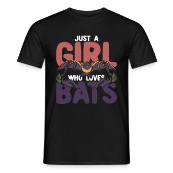 Animal Halloween Gift Girl Bat - Men's T-Shirt - black - Front - AI Model Male 178 light (178cm)