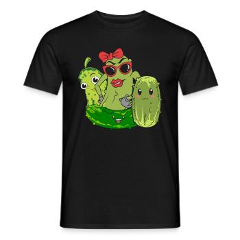 Essiggurke Sonnenbrille Geschenk Lustiges Gurke - Männer T-Shirt - Schwarz - Vorne - AI Model Male 178 light (178cm)