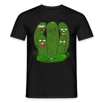 Cornichon aux légumes Cornichon Drôle de cadeau Concombre - T-shirt homme - noir - Devant - AI Model Male 178 light (178cm)