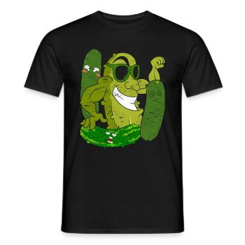 Essiggurke Geschenk Lustiges Sonnenbrille Gurke - Männer T-Shirt - Schwarz - Vorne - AI Model Male 178 light (178cm)