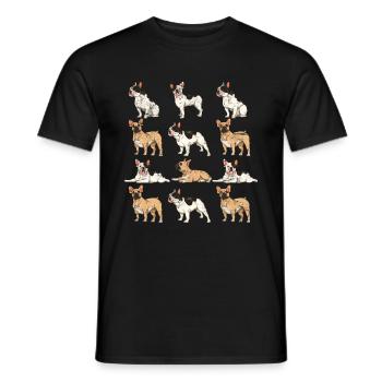 Frenchie Dogs Cadeau Bouledogue Français - T-shirt homme - noir - Devant - AI Model Male 178 light (178cm)