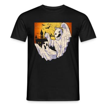 Gruseliges Gespenst Geschenk Halloween Geist - Männer T-Shirt - Schwarz - Vorne - AI Model Male 178 light (178cm)