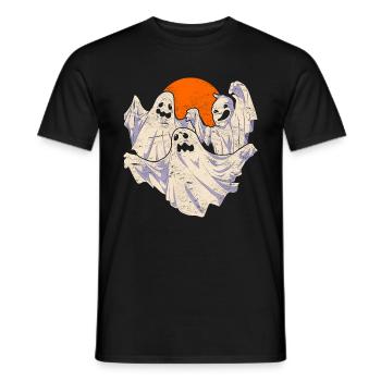 Ghost Halloween Costume Gift Ghost - Men's T-Shirt - black - Front - AI Model Male 178 light (178cm)