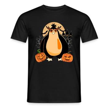 Full Moon Zoo Bird Cadeau Halloween Penguin - T-shirt homme - noir - Devant - AI Model Male 178 light (178cm)