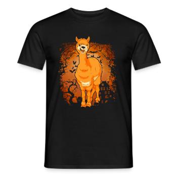 Lama Halloween Costume Zoo Animal Cadeau Alpaga - T-shirt homme - noir - Devant - AI Model Male 178 light (178cm)
