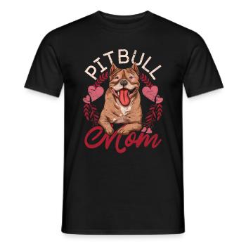 Pitbull Maman Chiens Cadeau de fête des mères Pitbull - T-shirt homme - noir - Devant - AI Model Male 178 light (178cm)
