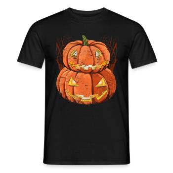 Jack O Lantern Halloween Geschenk Kürbis - Männer T-Shirt - Schwarz - Vorne - AI Model Male 178 light (178cm)