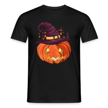 Hexen Hut Halloween Geschenk Gruseliges Kürbis - Männer T-Shirt - Schwarz - Vorne - AI Model Male 178 light (178cm)