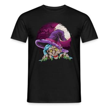 Hexen Hut Gruseliges Halloween Geschenk Hexe - Männer T-Shirt - Schwarz - Vorne - AI Model Male 178 light (178cm)