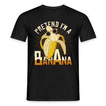 Bananen Kostüm Party Geschenk Lustiges Banane - Männer T-Shirt - Schwarz - Vorne - AI Model Male 178 light (178cm)