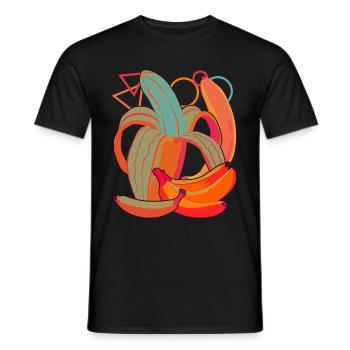 Banane colorée Cadeau Fruit Fruit Banane - T-shirt homme - noir - Devant - AI Model Male 178 light (178cm)