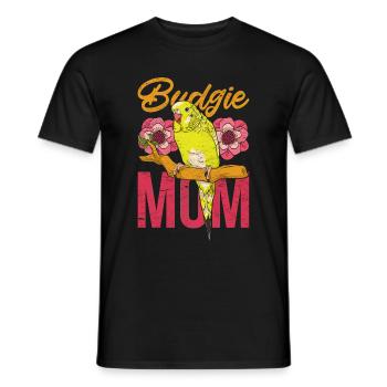 Wellensittich Mama Tier Muttertag Geschenk Vogel - Männer T-Shirt - Schwarz - Vorne - AI Model Male 178 light (178cm)