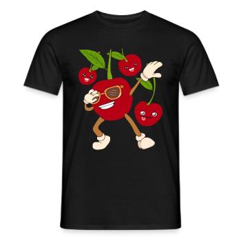 Sonnenbrille Obst Geschenk Cooles Dabbing Kirsch - Männer T-Shirt - Schwarz - Vorne - AI Model Male 178 light (178cm)