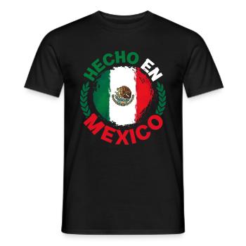 Hecho En Mexique Mexique Drapeau Cadeau Mexique - T-shirt homme - noir - Devant - AI Model Male 178 light (178cm)
