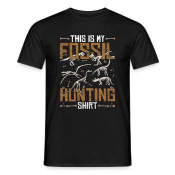 Das ist mein Fossilien Jagd Shirt Paläontologie - Männer T-Shirt - Schwarz - Vorne - AI Model Male 178 light (178cm)