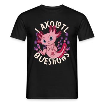 Salamander Haustier Geschenk Lustiges Axolotl - Männer T-Shirt - Schwarz - Vorne - AI Model Male 178 light (178cm)