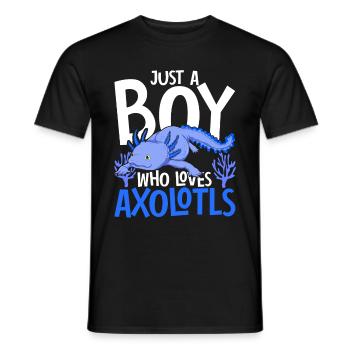 Salamandre animale Pet Boys Cadeau Axolotl - T-shirt homme - noir - Devant - AI Model Male 178 light (178cm)