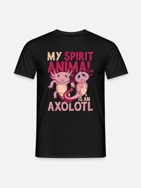 Salamander Mein spirituelles Tier ist ein Axolotl - Männer T-Shirt - Schwarz