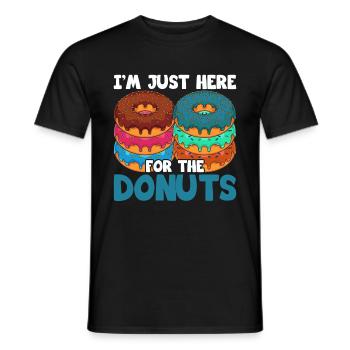 Süßigkeiten Streusel Donut Geschenk Lustiges Donut - Männer T-Shirt - Schwarz - Vorne - AI Model Male 178 light (178cm)