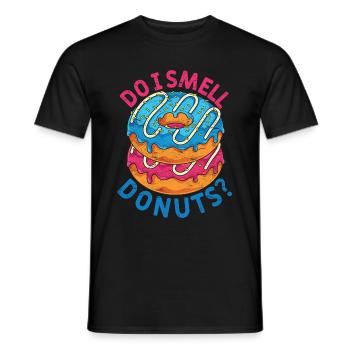 Rieche ich etwa Donuts Lustiges Streusel Donuts - Männer T-Shirt - Schwarz - Vorne - AI Model Male 178 light (178cm)