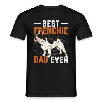 Meilleur Frenchie Daddy Gift Dogs Bulldog - T-shirt homme - noir - Devant - AI Model Male 178 light (178cm)