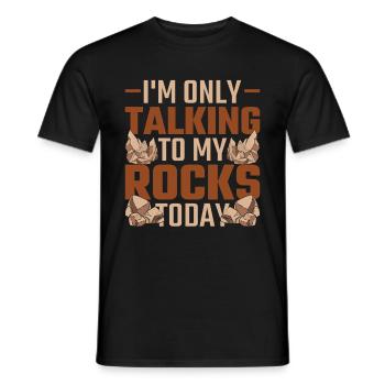 Geologe Steinsammler Geschenk Lustiges Geologie - Männer T-Shirt - Schwarz - Vorne - AI Model Male 178 light (178cm)