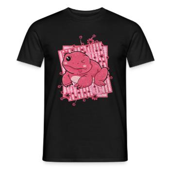Blumen Amphibien Geschenk Lustiges Kawaii Frosch - Männer T-Shirt - Schwarz - Vorne - AI Model Male 178 light (178cm)