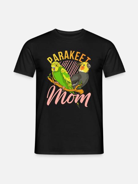 Amante degli uccelli Mamma Festa della mamma Regalo Parrocchetto - T-shirt uomo - nero