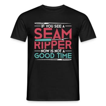 I was unattended Funny Gift Sewing - Men's T-Shirt - black - Front - AI Model Male 178 light (178cm)