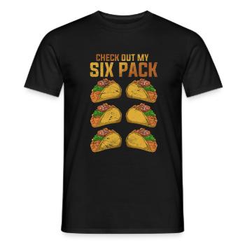 Guck mal mein Sixpack Lustiges Geschenk Taco - Männer T-Shirt - Schwarz - Vorne - AI Model Male 178 light (178cm)