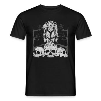 Scavenger Bird of Prey Gift Skull Vulture - Men's T-Shirt - black - Front - AI Model Male 178 light (178cm)