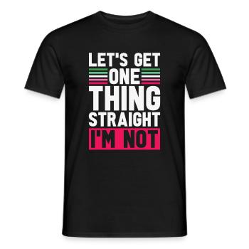 Je ne suis pas hétéro Drôle LGBTQ Abrossexuel - T-shirt homme - noir - Devant - AI Model Male 178 light (178cm)