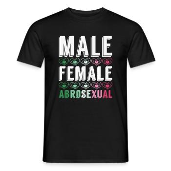LGBTQIA Gay Pride Month Cadeau Abrossexual - T-shirt homme - noir - Devant - AI Model Male 178 light (178cm)
