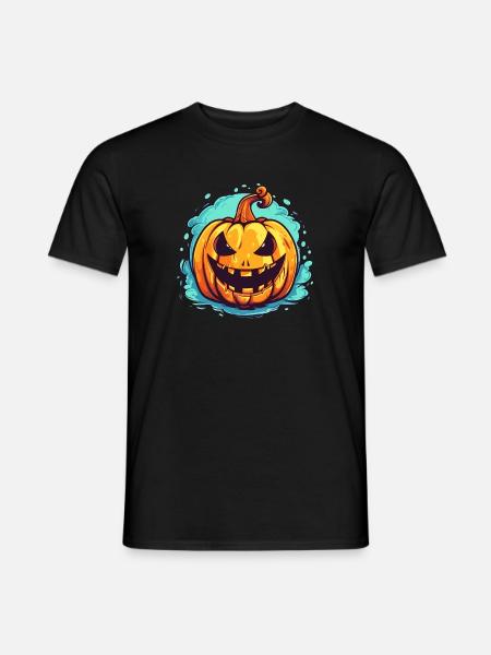 Kürbis Halloween - Männer T-Shirt - Schwarz