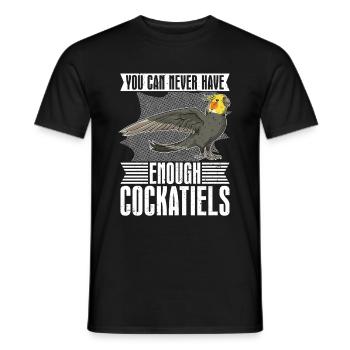 You can never have enough cockatiels animal - Men's T-Shirt - black - Front - AI Model Male 178 light (178cm)