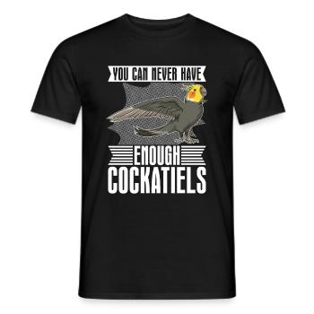 Oiseau Perroquet Cadeau Cockatiel Drôle - T-shirt homme - noir - Devant - AI Model Male 178 light (178cm)