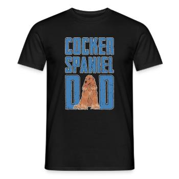 Cocker Spaniel Papa Vatertag Geschenk Hunde - Männer T-Shirt - Schwarz - Vorne - AI Model Male 178 light (178cm)