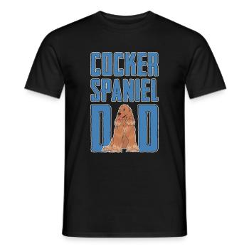 Hunde Papa Vatertag Geschenk Cocker Spaniel - Männer T-Shirt - Schwarz - Vorne - AI Model Male 178 light (178cm)