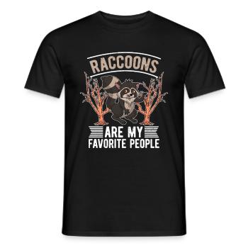 Waschbären sind meine liebsten Menschen Waschbär - Männer T-Shirt - Schwarz - Vorne - AI Model Male 178 light (178cm)